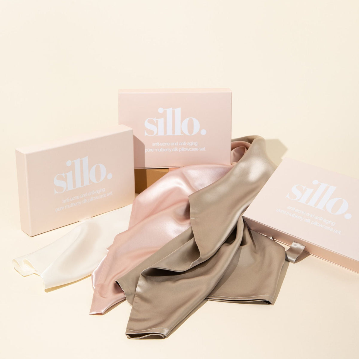 Sillo silk pillowcase woven with silver ions anti acne silk