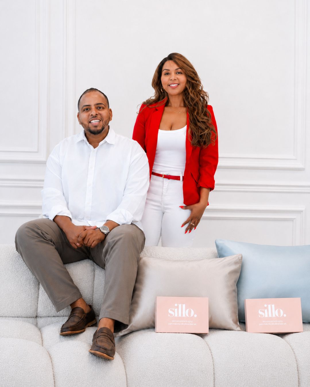 Sillo co-founders sharing the mission behind their silk pillowcase, built for acne prone skin

