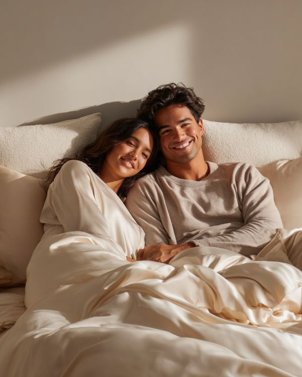 Sillo silk pillowcases 2 pack light champagne made to support sensitive, reactive skin while caring for hair prone to frizz and breakage.