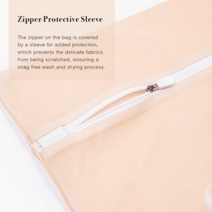 Sillo Care delicate laundry wash bag with hidden zipper protective sleeve — designed to prevent snags and scratches on delicates, sweaters, lingerie, and baby clothes. Durable mesh fabric ensures a smooth, safe wash cycle.