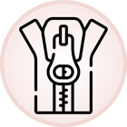 Hidden zipper protection icon