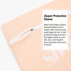 Zipper Protective Sleeve Sillo Care mesh laundry wash bag zipper protective sleeve keeping silk lace and lingerie snag-free during machine washing