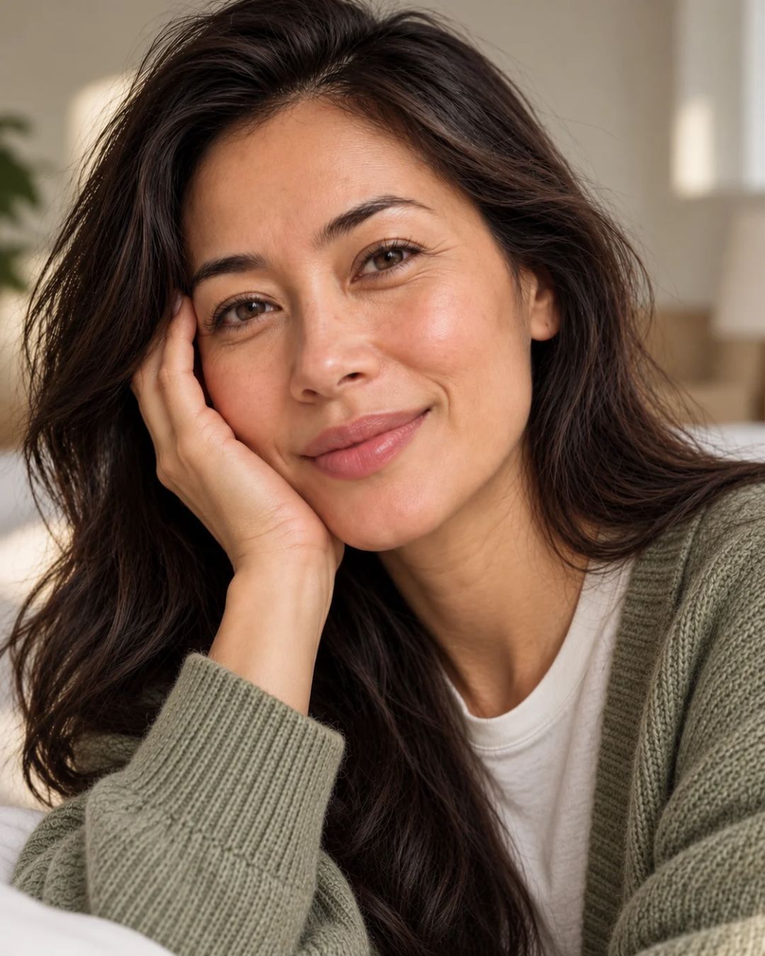 Sillo customer Olivia from Vancouver smiling, sharing why she switched to a Sillo 22 momme Grade 6A mulberry silk pillowcase